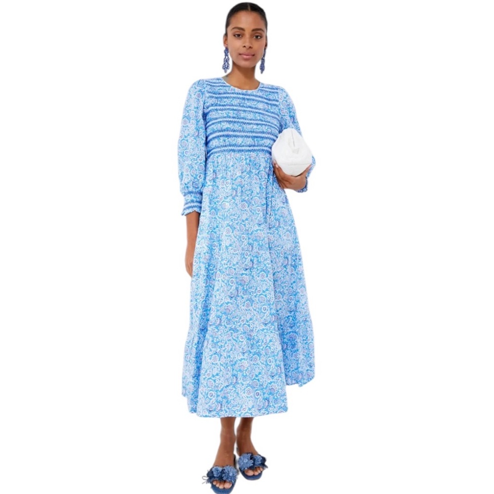 Tuckernuck x Pink City Prints Isabel dress. Ornate Sky. XS. NWT.